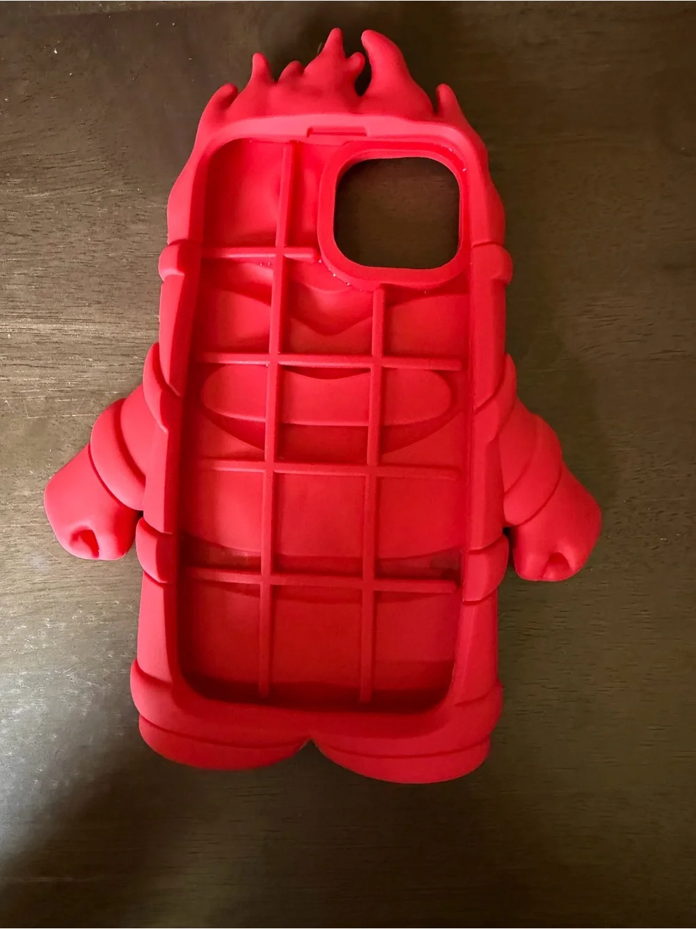 Red Anger Cartoon Character Silicone Phone Case